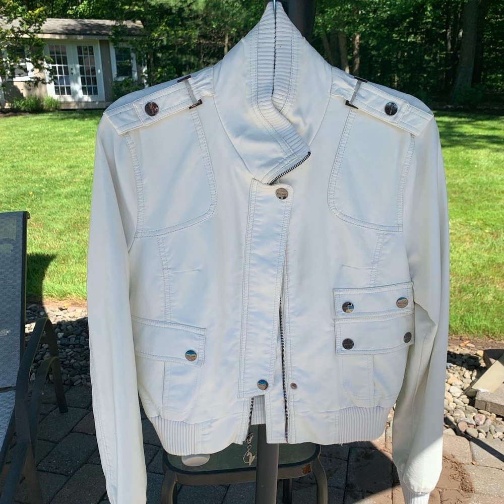White pleather jacket